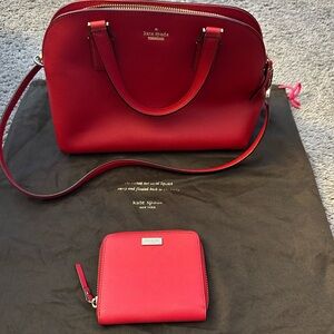 Kate Spade Leather Bag and wallet.
